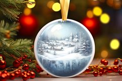 Winter Scene Town Ornament Product Image 1