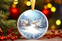 Watercolor Image Scene Town Sublimation PNG Product Image 2