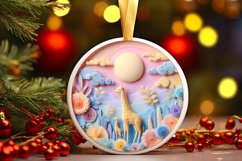 Round Christmas Ornament Sublimation|Clipart Product Image 3