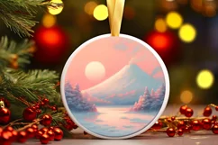 Christmas Candy Scene Round Ornament PNG Product Image 3