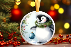 Round Christmass Ornament Sublimation|Clipart Product Image 1