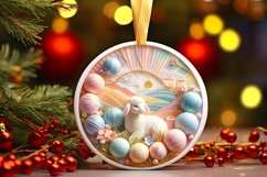 Round Christmas Ornament Sublimation|Clipart Product Image 1
