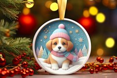 Round Christmas Ornament Sublimation|Clipart Product Image 1