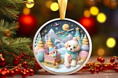 Round Christmas Ornament Sublimation|Clipart Product Image 3