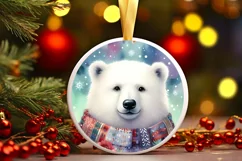 Polar Bear Christmas Ornament PNG Product Image 2