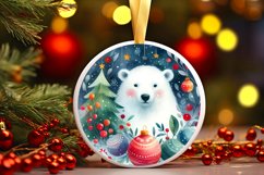 Polar Bear Christmas Ornament PNG Product Image 2