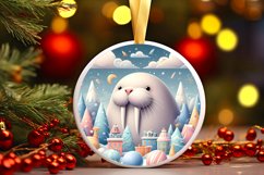 Round Christmas Ornament Sublimation|Clipart Product Image 1