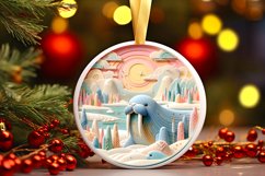 Round Christmas Ornament Sublimation|Clipart Product Image 1