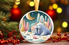 Round Christmas Ornament Sublimation|Clipart Product Image 1