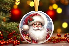 Santa Christmas Round Ornament PNG Product Image 3