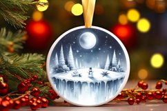 Round Christmas Image with Silent Night Text Product Image 1
