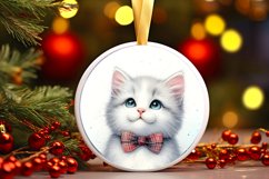 Round Christmas Image with Cat Product Image 3