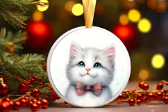 Round Christmass Ornament Sublimation|Clipart Product Image 1