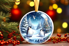 Round Christmass Ornament Sublimation|Clipart Product Image 1