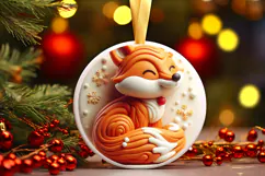 Round Christmass Ornament Sublimation|Clipart Product Image 1