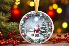 Round Scene Santa Sublimation PNG Product Image 3