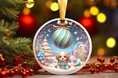 Round Christmas Ornament Sublimation|Clipart Product Image 3