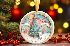 Round Christmas Ornament Sublimation|Clipart Product Image 3