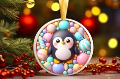 Round Christmas Ornament Sublimation|Clipart Product Image 3
