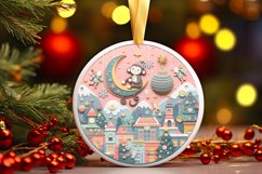 Round Christmas Ornament Sublimation|Clipart Product Image 1