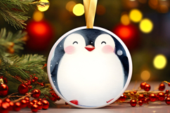 Round Christmass Ornament Sublimation|Clipart Product Image 1