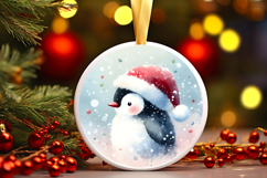 Round Christmass Ornament Sublimation|Clipart Product Image 1