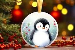 Round Christmass Ornament Sublimation|Clipart Product Image 1