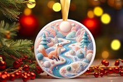 Round Christmas Ornament Sublimation|Clipart Product Image 1