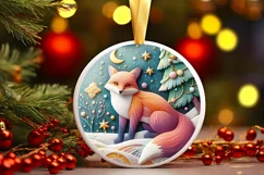 Round Christmas Ornament Sublimation|Clipart Product Image 1