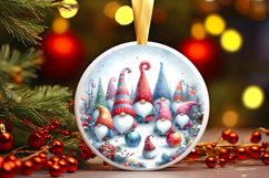 Round Christmass Ornament Sublimation|Clipart Product Image 1