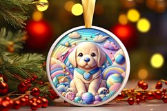 Round Christmas Ornament Sublimation|Clipart Product Image 3