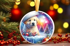 3D Puppy Winter Scene Sublimation Clipart PNG Product Image 3