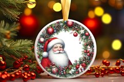 Santa Winter Scene Ornament Sublimation PNG Product Image 1