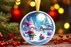 Melting Winter Scene with Elf Sublimation PNG Product Image 3