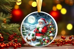 Snow Flake Christmas Ornament Sublimation PNG Product Image 2