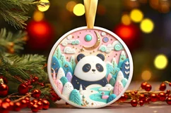 Round Christmas Ornament Sublimation|Clipart Product Image 1