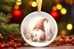Round Christmass Ornament Sublimation|Clipart Product Image 1