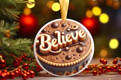 Round Christmass Ornament Sublimation|Clipart Product Image 1