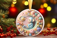 Round Christmas Ornament Sublimation|Clipart Product Image 3