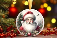 Santa Christmas Round Ornament PNG Product Image 1
