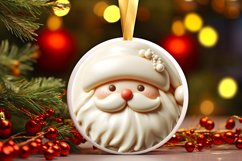 Santa Round Ornament PNG Product Image 3