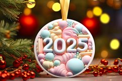 2025 Round Ornament Sublimation PNG Product Image 1
