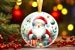 Watercolor Christmas Santa Image PNG Product Image 3