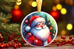 Christmas Santa Round Ornament PNG Product Image 3