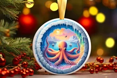 Flamingo Snow Wall Ornament PNG Product Image 2