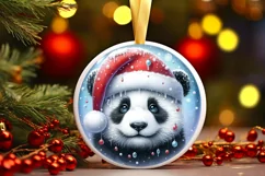 3D Panda Portrait Winter Scene PNG Product Image 2