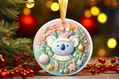 Round Christmas Ornament Sublimation|Clipart Product Image 1