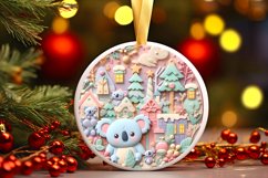 Round Christmas Ornament Sublimation|Clipart Product Image 1