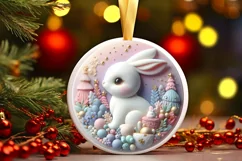Round Christmas Ornament Sublimation|Clipart Product Image 3