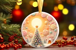 Digital Painting Christmas Candy Scene PNG Product Image 1